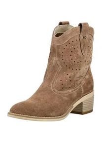 Bikerboots Nero Giardini "Nero Giardini Stiefelette Veloursleder", Damen, Gr. 38, braun, Veloursleder, Schuhe Bikerboots