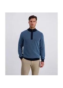 Troyer Pierre Cardin "Strick Troyer RV", Herren, Gr. XL, salute, Strick, Obermaterial: 75% Baumwolle, 25% Polyamid, normal normal, ohne Ausschnitt, angesetztes B&uuml;ndchen, Pullover Troyer, Strukturmuster in Bicolour