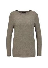 Strickpullover GOLDNER "Kaschmirpullover mit U-Boot Ausschnitt", Damen, Gr. 46, gelb (zitronengelb), Obermaterial: 100% Kaschmir WS., figurumspielend, Rippe, Pullover Strickpullover, keine/nicht relevant