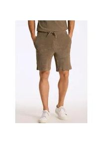 Shorts LINDBERGH "Freizeitshorts Relaxed Fit", Herren, Gr. XXL, grau (dk stone), Obermaterial: 80% Baumwolle, 20% Polyester, unifarben, relaxed fit, Hosen Shorts