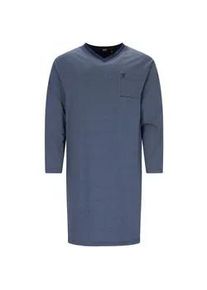 Hausanzug Hajo "Nachthemd", Herren, Gr. M, blau, Obermaterial: 100% Baumwolle CO., Homewear-Sets Hausanzug
