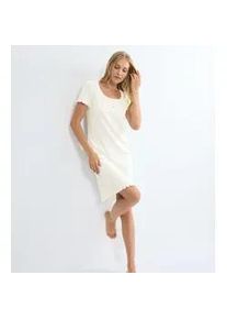 Nachthemd Triumph "Mix & Match NDK Pointelle", Damen, Gr. 36, N-Gr, silk wei&szlig;, Jersey, Obermaterial: 60% Baumwolle, 40% Polyester, Kleider Nachthemd, weiche Pointnelle-Struktur