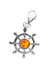 Kettenanh&auml;nger OSTSEE-SCHMUCK "- Steuerrad - Silber 925/000 - Bernstein" Gr. 29, silber (silber 925, silberfarben, wei&szlig;), Schmuckanh&auml;nger, Damen, Silber 925 (Sterlingsilber), Kettenanh&auml;nger