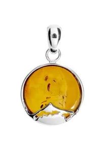 Kettenanh&auml;nger OSTSEE-SCHMUCK "- Fischland-Dar&szlig;-Zingst - Silber 925/000 - Bernstein" Gr. 25, silber (silber 925, silberfarben, wei&szlig;), Schmuckanh&auml;nger, Damen, Silber 925 (Sterlingsilber), Kettenanh&auml;nger