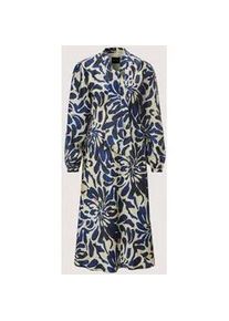 Madeleine Mode Sommerkleid MADELEINE "Kleid Elegantes Viskosekleid mit Blumenmuster", Damen, Gr. 38, N-Gr, blau (marine, berber), Obermaterial: 100% Viskose CV., Modern, Kleider Sommerkleid, Mit Schluppenband