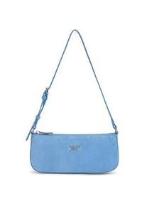 Tommy Hilfiger Schultertasche TOMMY JEANS "TJW MUST SUEDE SHOULDER BAG", Damen, Gr. B/H/T: 23,5cm x 10,5cm x 5cm, blau, Leder, Lederimitat, Taschen Schultertasche, Damen Umh&auml;ngetasche, Handtasche, Mini Bag mit TH-Logo