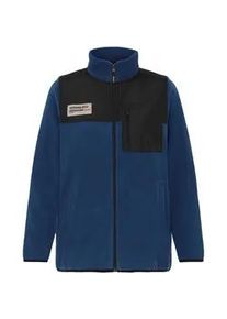 Trainingsjacke oxmo "Trainingsjacke OXNETE FLEECE JACKET", Damen, Gr. S, blau (marineblaus), Obermaterial: 100% Polyester PES., Jacken Trainingsjacke