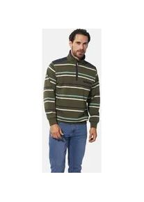 Sweatshirt Babista "Sweatshirt PAONESSI", Herren, Gr. S, gr&uuml;n (oliv gestreift), Obermaterial: 100% Baumwolle CO., Sweatshirts Sweatshirt