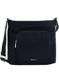 Umh&auml;ngetasche Tamaris "Umh&auml;ngetasche TAS Khiria", Damen, Gr. B/H/T: 27cm x 25cm x 5,5cm 0, blau (blau 500), Polyester, Taschen Umh&auml;ngetasche