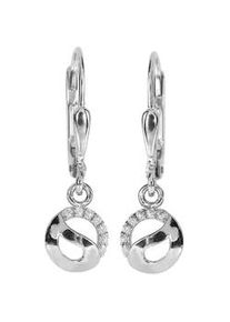 Paar Ohrh&auml;nger OSTSEE-SCHMUCK "- Romina - Silber 925/000 - Zirkonia" Gr. 22, silber (silber 925, silberfarben, wei&szlig;), Ohrringe, Damen, Silber 925 (Sterlingsilber)