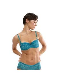 Halbschalen-BH Triumph "Crazy Stupid Love", Damen, Gr. 75, Cup C, arizona blau, Mesh, Obermaterial: 43% Polyester, 41% Polyamid, 10% Elasthan, 6% Viskose, BHs, Komfort-B&uuml;gel, italienische Spitze, Wow-Effekt