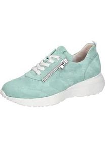 Waldl&auml;ufer Keilsneaker WALDL&Auml;UFER "G-JESSY", Damen, Gr. 6,5, mint, Veloursleder, unifarben, Schuhe, Freizeitschuh, Halbschuh, Schn&uuml;rschuh in Bequemweite G (= weit)