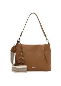 Beuteltasche Tamaris "Beutel TAS Katrina", Damen, Gr. B/H/T: 28cm x 22cm x 11cm 0, gelb (sahara 920), Polyurethan, Taschen Beuteltasche