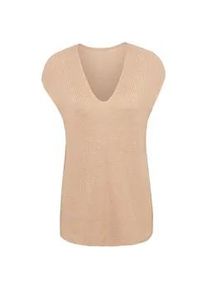 Pullunder GOLDNER "Kurzgr&ouml;&szlig;e Modischer Pullunder", Damen, Gr. 24, rot (merlot), Obermaterial: 50% Baumwolle CO. 50% Polyacryl PAN., Sonstiges, Pullover Pullunder, hochwertige Strickminderungen