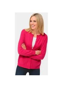 Strickpullover GOLDNER "Kurzgr&ouml;&szlig;e Kuschelweiche Kaschmir-Strickjacke", Damen, Gr. 25, pink, Obermaterial: 100% Kaschmir WS., Rippe, Pullover Strickpullover, Ohne