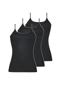 Achseltop Nina von C. "3er Pack Damen Tr&auml;gerhemd Daily", Damen, Gr. 40, N-Gr, schwarz, Obermaterial: 100% Baumwolle CO., Unterhemden