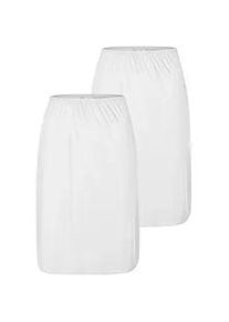 Unterrock Nina von C. "2er Pack Halbrock L&auml;nge 60 cm Elegance", Damen, Gr. 46, wei&szlig; (wei&szlig; wei&szlig;), Obermaterial: 81% Viskose CV. 19% Polyester PES., R&ouml;cke Unterrock