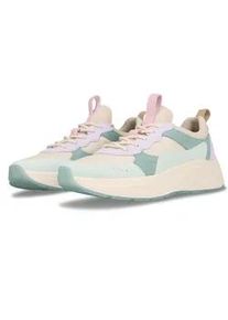 Slip-On Sneaker Salamander, Damen, Gr. 37, mintgr&uuml;n, kombiniert, Textil, Veloursleder, Schuhe, Plateausneaker, Halbschuh mit aufgesetzter Schn&uuml;rung