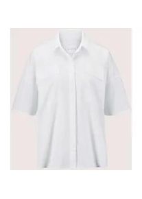 Madeleine Mode Kurzarmbluse MADELEINE "Hemdbluse Oversize-Hemd aus Baumwolle", Damen, Gr. 40, wei&szlig;, Obermaterial: 100% Baumwolle CO., Modern, normal, Blusen