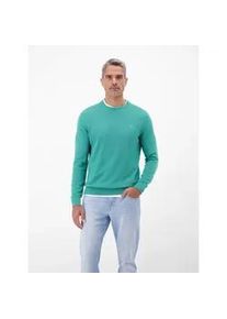 Strickpullover Lerros, Herren, Gr. XL, soft teal, Strick, Obermaterial: 100% Baumwolle, unifarben, normal h&uuml;ftbedeckend, Rundhals, B&uuml;ndchen, Pullover Strickpullover, mit Logo-Stickerei und aus reiner Baumwolle