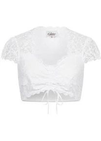 N&uuml;bler Dirndlbluse N&Uuml;BLER "Dirndlbluse kurzarm Lisa", Damen, Gr. 38, wei&szlig;, Obermaterial: 86% Nylon NY. 14% Elasthan EL., Blusen Dirndlbluse