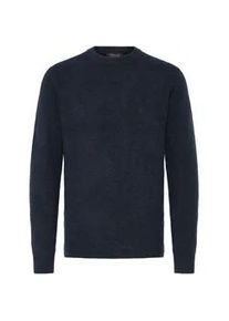 Strickfleece-Pullover INDICODE "Strickpullover IDBercell", Herren, Gr. S, blau (navy), Obermaterial: 58% Polyacryl PAN. 32% Polyester PES. 7% Wolle mw. 3% Elasthan EL., Pullover