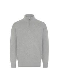 !Solid Troyer SOLID "Troyer SDFINNET", Herren, Gr. L, grau (griffin melange), Obermaterial: 70% Baumwolle CO recyc.. 30% Polyester Pol. recyc.., Pullover Troyer