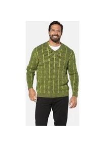 Rundhalspullover Jan Vanderstorm "Pullover AKSELHEIM", Herren, Gr. XL, gr&uuml;n (gr&uuml;n gemustert), Obermaterial: 100% Baumwolle CO., Pullover Rundhalspullover