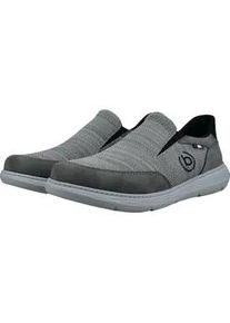 Slip-On Sneaker Bugatti, Herren, Gr. 40, hellgrau, Lederimitat, Textil, Schuhe, Freizeitschuh, Schlupfschuh, Slipper mit Logo-Icon