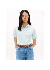 Poloshirt Tommy Hilfiger "1985 Regular Fit Pique Premium Polo", Damen, Gr. L (42/44), keepsake blau, Piqu&eacute;, Obermaterial: 96% Baumwolle, 4% Elasthan, unifarben, regular fit h&uuml;ftlang, Rundhals, eingesetzt abgesteppt, Shirts, Logo-Stickerei, mit Seitenschlitzen