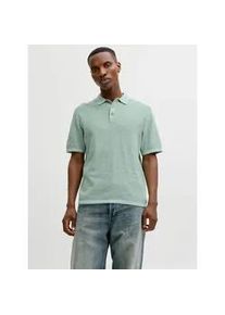 Jack & Jones Kurzarmpullover JACK & JONES "JJEGEORGE KNIT POLO SS SN", Herren, Gr. XL, granite gr&uuml;n detail:with cloud dancer, Strick, Obermaterial: 85% Baumwolle, 15% Polyester, unifarben, relaxed fit taillenbedeckt, ohne Ausschnitt, B&uuml;ndchen, Pullover, mit Polo Kragen