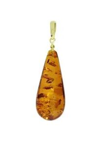 Kettenanh&auml;nger OSTSEE-SCHMUCK "- Klassisch 40 mm - Gold 333/000 - Bernstein -" Gr. 43, gold (gold 333, goldfarben, gelb), Schmuckanh&auml;nger, Damen, Bernstein, Kettenanh&auml;nger