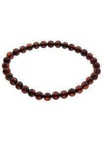 Armband OSTSEE-SCHMUCK "- Kugel 6 mm - Bernstein -" Gr. 19, braun (bernsteinfarben, braun), Armb&auml;nder, Damen, Bernstein, Armband