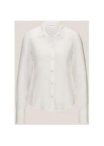 Madeleine Mode Hemdbluse MADELEINE "Hemdbluse Elegante Viskosebluse mit Hemdkragen", Damen, Gr. 46, wei&szlig; (wollwei&szlig;), Obermaterial: 100% Viskose CV., Modern, normal, Blusen Hemdbluse