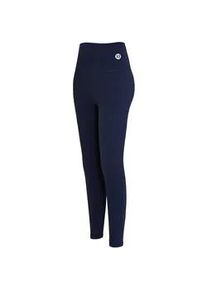 Leggings YEAZ "Leggings STARDUST", Damen, Gr. XL, US, blau (dunkelblau), Obermaterial: 87% Nylon NY. 13% Elasthan EL., Hosen Leggings