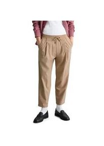 Marc O'Polo Chinohose MARC O'POLO DENIM "mit Bundfalten-Details", Herren, Gr. L, Normalgr&ouml;&szlig;en, frosty sand, Obermaterial: 63% Polyester, 34% Viskose, 3% Elasthan, unifarben, relaxed fit kn&ouml;chelfrei, Hosen Chinohose