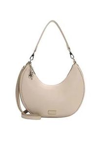 Beuteltasche Tamaris "Beutel TAS Katharina", Damen, Gr. B/H/T: 31cm x 28cm x 10cm 0, beige (beige 400), Polyurethan, Taschen Beuteltasche