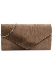Clutch Tamaris "Clutch TAS Amalia Pillow", Damen, Gr. B/H/T: 24,5cm x 13,5cm x 6,5cm 0, grau (taupe 900), Polyester, Taschen
