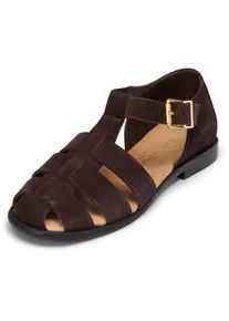 Marc O'Polo Sandale MARC O'POLO "aus softem Veloursleder", Damen, Gr. 42, burnt coffee, Obermaterial: 100% Leder (Rind), unifarben, Schuhe Sandale