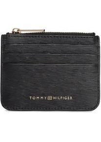 Kartenetui Tommy Hilfiger "TH MODERN CC HOLDER", Herren, schwarz, Lederimitat, unifarben, Basic, Kleinlederwaren, Unisex Minigeldbeutel, Portemonnaie mit Logo-Schriftzug