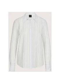 Madeleine Mode Hemdbluse MADELEINE "Hemdbluse Viskosebluse mit Streifenmuster", Damen, Gr. 48, wei&szlig; (wei&szlig;, schwarz), Obermaterial: 83% Viskose CV. 16% Polyamid PA. 1% Polyester PES., Modern, gerade, Blusen Hemdbluse, Hemdbluse mut R&uuml;ckepasse