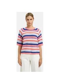 Smith & Soul Rundhalspullover SMITH & SOUL, Damen, Gr. L, mandarine, Strick, Material: 40% Polyacryl, 30% Alpaka, 30% Polyamid, gestreift, regular fit normal, Rundhals, Raglan&auml;rmel Rippb&uuml;ndchen, Pullover Rundhalspullover