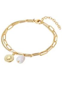 Armband Valero Pearls "VP789", gelbgold, Armb&auml;nder, Damen, Edelstahl, Armband, mit S&uuml;&szlig;wasser-Zuchtperle