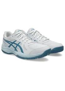 Hallenschuh asics "UPCOURT 6", Herren, Gr. 49, wei&szlig;, saba blau, Textil, Schuhe Hallenschuh, besonders geeignet f&uuml;r Handball und Volleyball