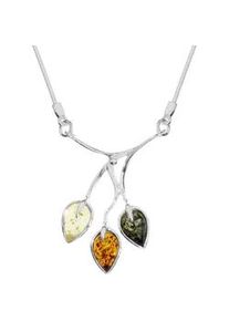Collier OSTSEE-SCHMUCK "- Silia - Silber 925/000 - Bernstein" Gr. 42, silber (silber 925, silberfarben, wei&szlig;), Halsketten, Damen, Silber 925 (Sterlingsilber), Collier