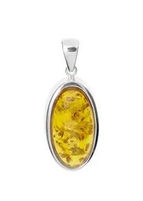 Kettenanh&auml;nger OSTSEE-SCHMUCK "- Classic 24x12 mm - Silber 925/000 - Bernstein" Gr. 37, silber (silber 925, silberfarben, wei&szlig;), Schmuckanh&auml;nger, Damen, Silber 925 (Sterlingsilber), Kettenanh&auml;nger