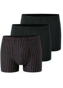 Boxershorts Schiesser "Boxershort 3PACK Shorts "95/5" 3er Pack", Herren, Gr. XL, schwarz, Obermaterial: 95% Baumwolle CO. 5% Elasthan EL., Unterhosen