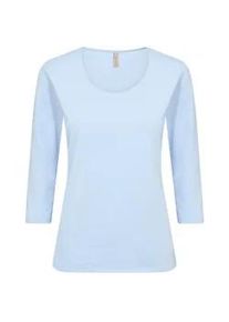 Rundhalsshirt soyaconcept "SC-PYLLE 175", Damen, Gr. XL, windsurfer, Single Jersey, Obermaterial: 58% Baumwolle, 36% Polyester, 6% Elasthan, unifarben, figurumspielend normal, Rundhals, Shirts Rundhalsshirt
