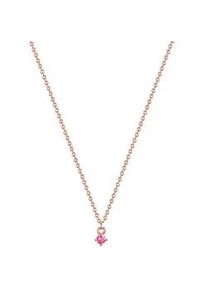 Glanzst&uuml;cke M&uuml;nchen Kette mit Anh&auml;nger GLANZST&Uuml;CKE M&Uuml;NCHEN "GSM2025", ros&eacute;gold, Halsketten, Damen, 40,0cm Basiskette + 5,0cm Verl&auml;ngerung,mit Stein, Silber 925 (Sterlingsilber), Motiv Herz