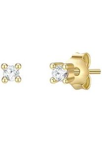 Glanzst&uuml;cke M&uuml;nchen Paar Ohrstecker GLANZST&Uuml;CKE M&Uuml;NCHEN "Set: GSM216", gelb (gelbgold, wei&szlig;), Ohrringe, Damen, 2,6,mit Zirkonia, Silber 925 (Sterlingsilber), aus Sterling Silber